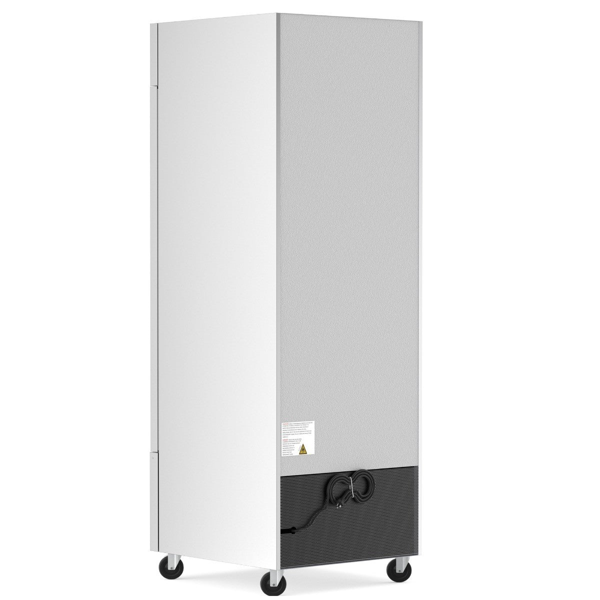 USPE 29" Glass Door Lab Refrigerator, 20.6 Cu. Ft., side and rear view