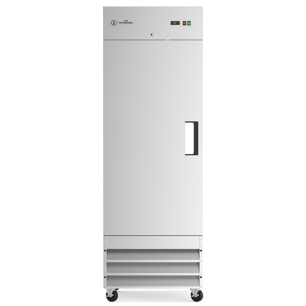 USPE 29" Left-Hinged Solid Door Lab Refrigerator, 20.6 Cu. Ft., front view