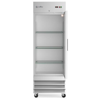 USPE 29" Narrow-Depth Solid Door Lab Refrigerator, 15.6 Cu. Ft., doors open interior
