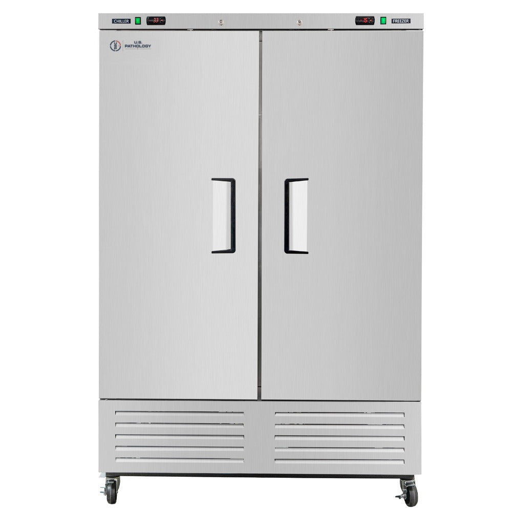 USPE 54" Dual-Temp Lab Refrigerator/Freezer, 42 Cu. Ft., front view