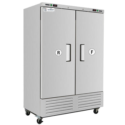 USPE 54" Dual-Temp Lab Refrigerator/Freezer, 42 Cu. Ft. (USPE-LRF2-54), angle view