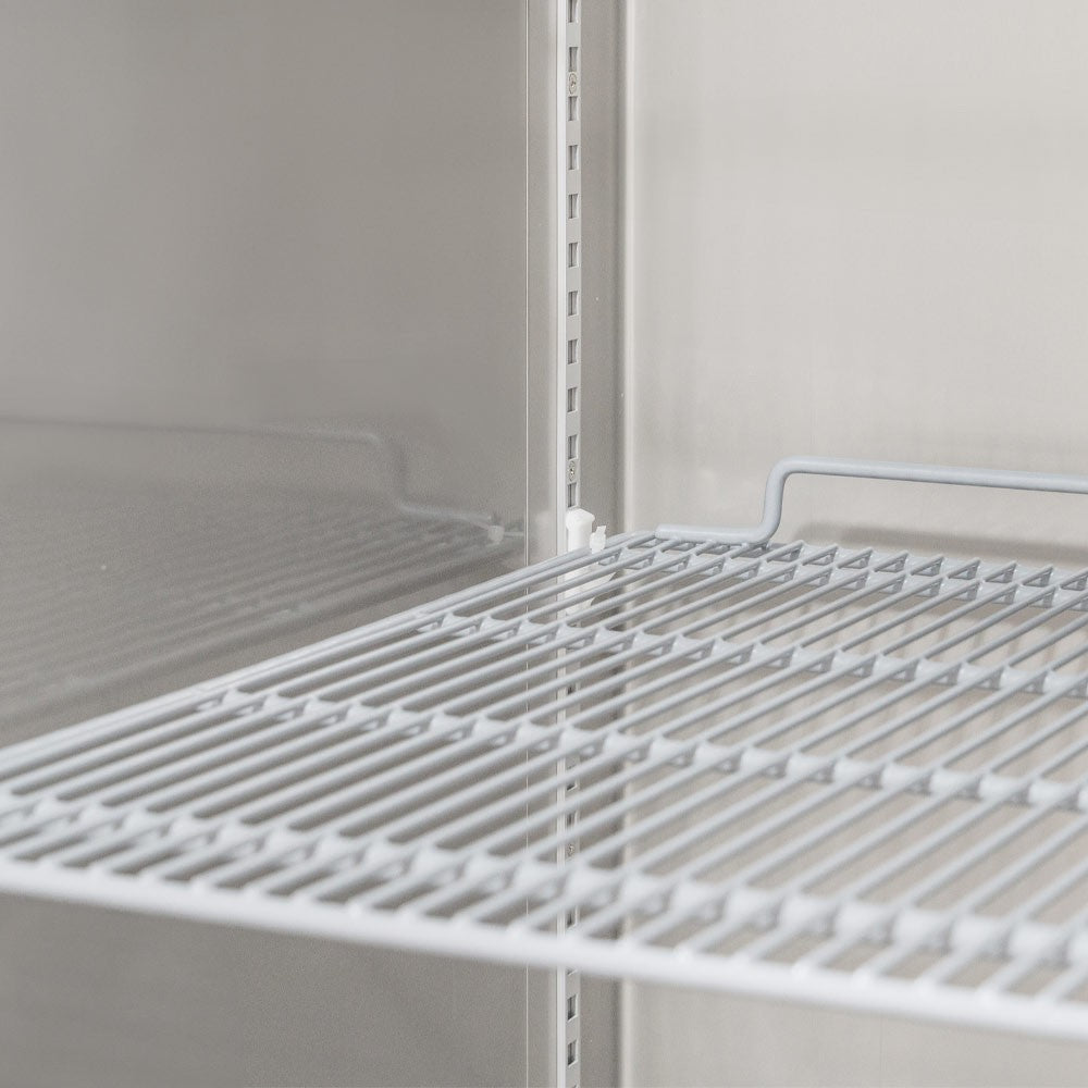 USPE 54" Dual-Temp Lab Refrigerator/Freezer, 42 Cu. Ft., adjustable shelf clip detail