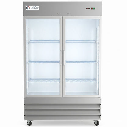 USPE 54" Two-Door Glass Lab Refrigerator, 41.3 Cu. Ft. (USPE-LR2-54G), product view