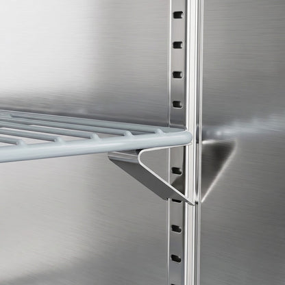 USPE 54" Two-Door Glass Lab Refrigerator, 41.3 Cu. Ft. (USPE-LR2-54G), adjustable shelf clip detail
