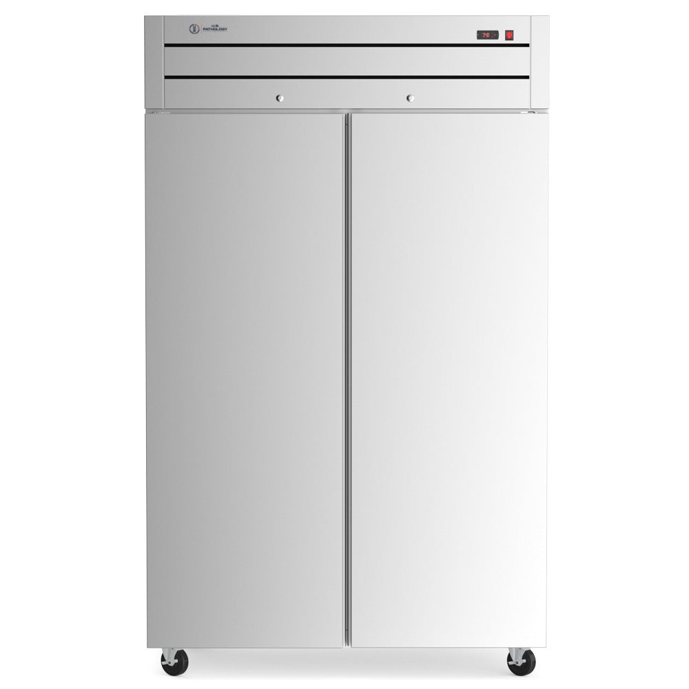 USPE 54" Two-Door Top-Mount Lab Refrigerator, 43 Cu. Ft., front view
