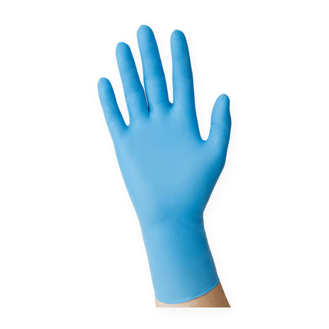 USPE 7 Mil Extended-Cuff Nitrile Exam Gloves, blue glove, 7 mil, 12-inch length, powder-free, sold by the case