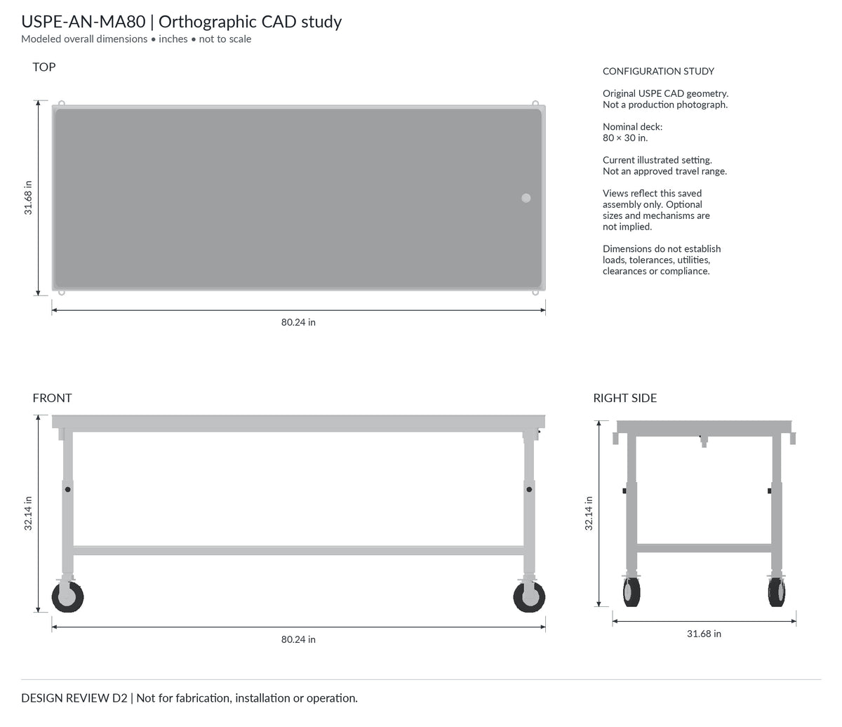 Manual-Adjustment Anatomy Dissection Table, view 3