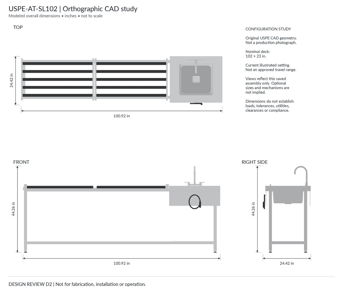Narrow Side-Loading Autopsy Table, view 3