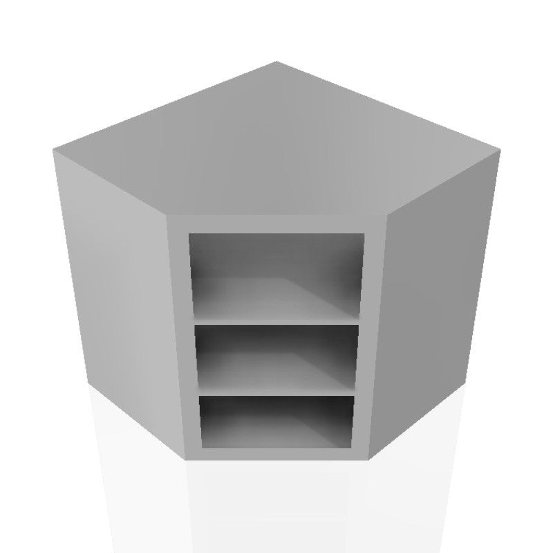 14-Inch Corner Prep Room Wall Cabinet, 25-Inch Tall