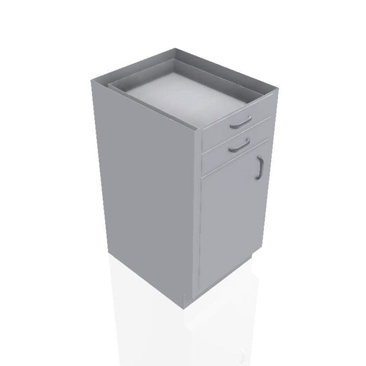 USPE 18 in. Stainless Steel Base Cabinet: 2 Small Drawer, 1 Right Door