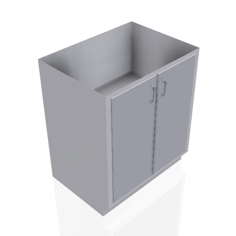 30 in. Stainless Steel Prep Room Base Cabinet: 2 Doors