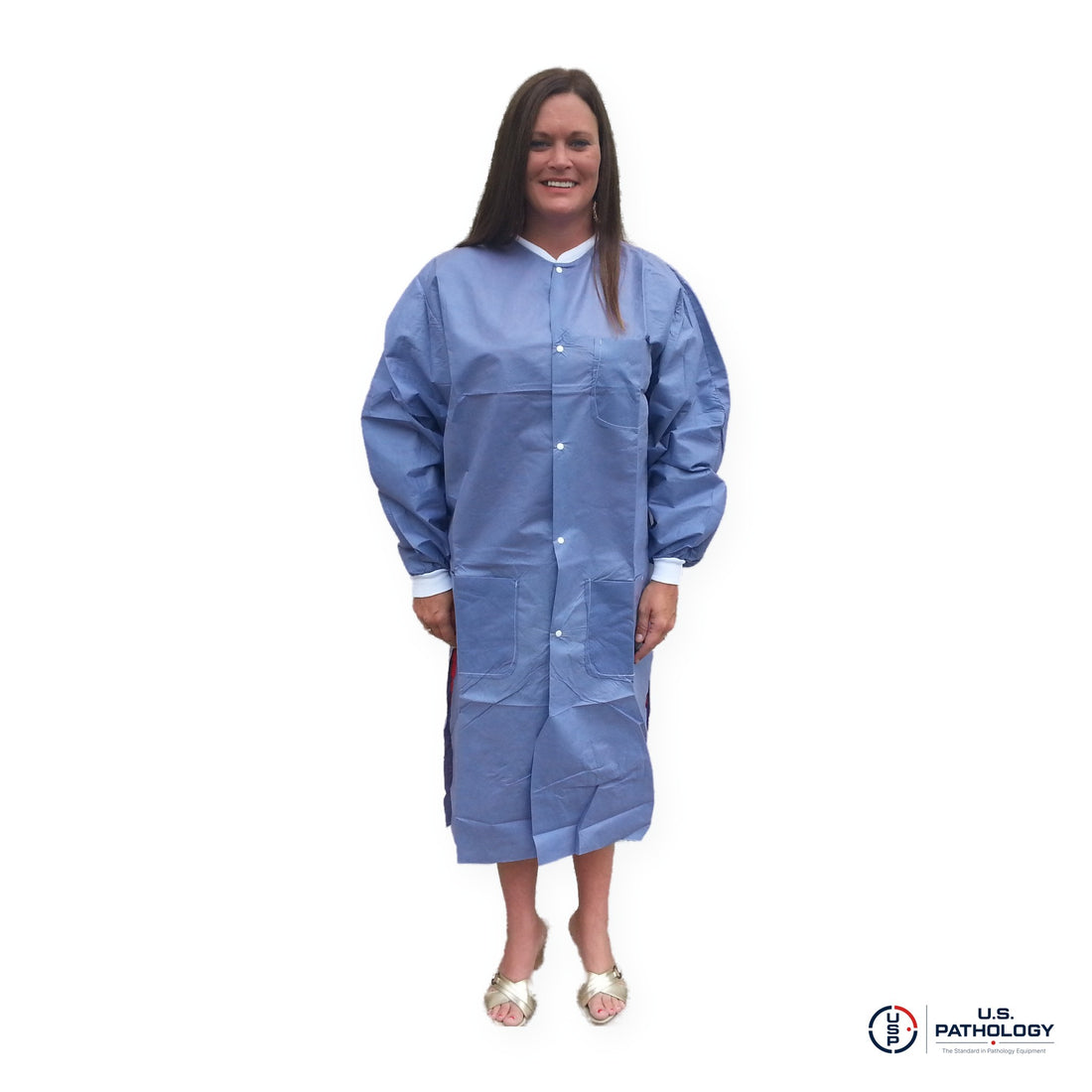 USPE Disposable Embalming Coat – Knee-Length SMS, 10/Pack