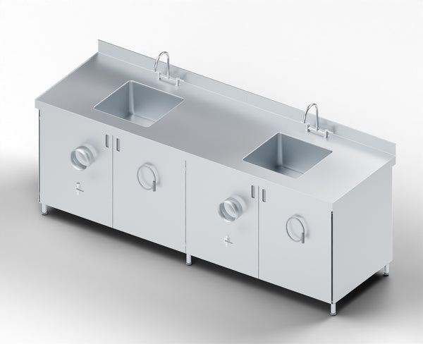 Double Wall-Mounted Dissection Table Docking Station