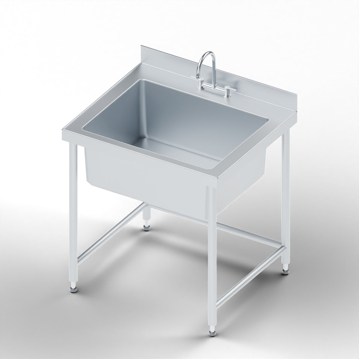 Open-Frame Stainless Steel Wash Station
