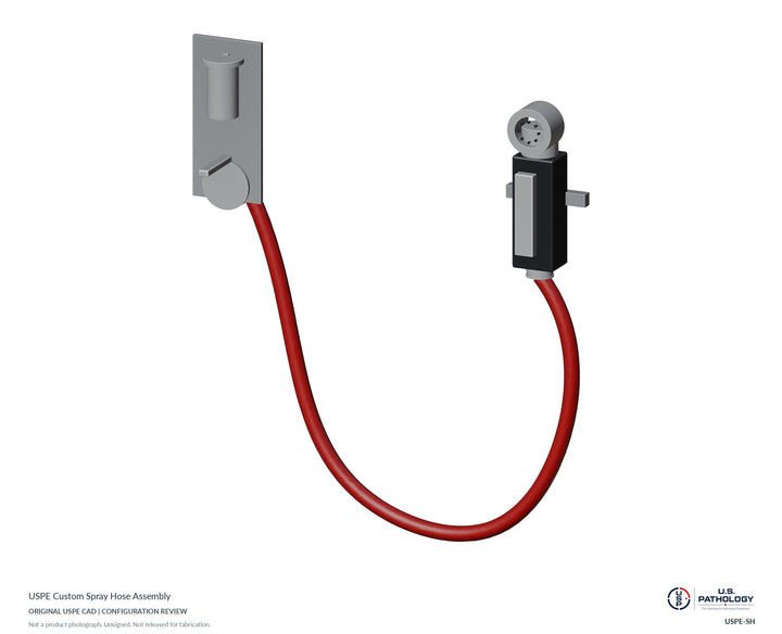 USPE Custom Spray Hose Assembly | USPE-SH | Original CAD configuration review, not a product photograph