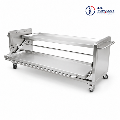 Medical school anatomy dissection table with dual specimen capacity and rotating access
