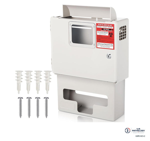 5-Quart Sharps Cabinet with Glove-Box Holder | USPE-SC5-C