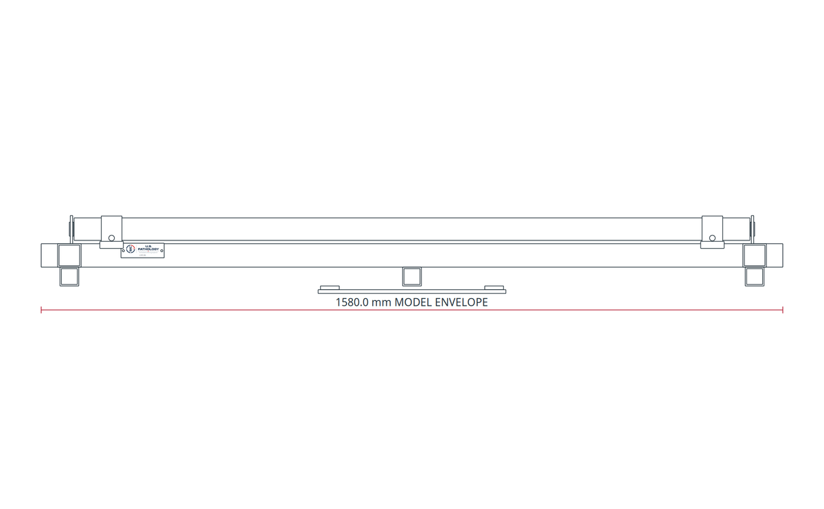 USPE Side-Transfer Roller Pallet, USPE-SR6, front view of original editable CAD geometry; unapproved design proposal, not a product photograph
