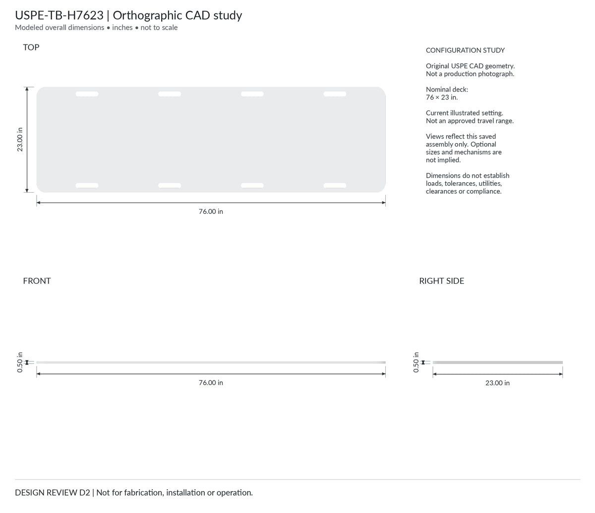 HDPE Cadaver Transfer Board, view 3