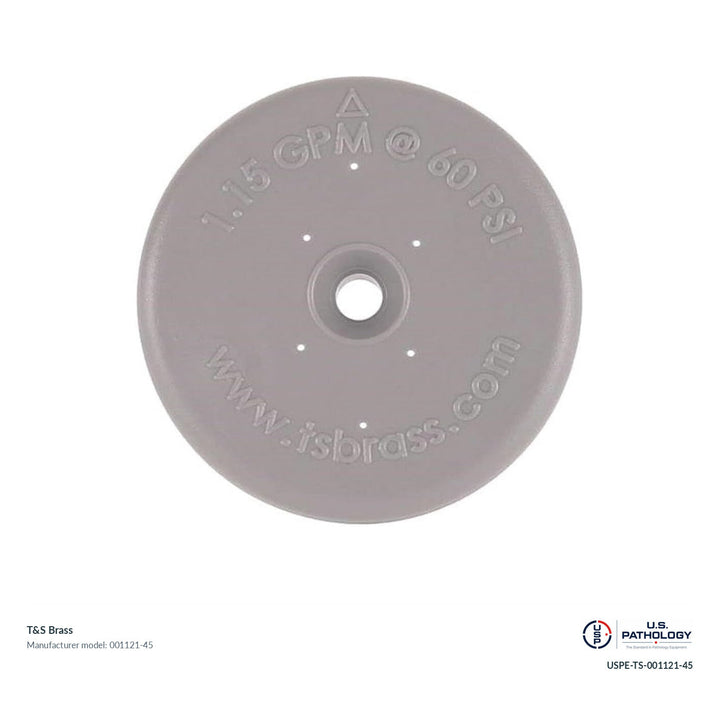 T&S Brass 001121-45 Spray valve spray face; genuine T&S manufacturer reference; USPE catalog USPE-TS-001121-45
