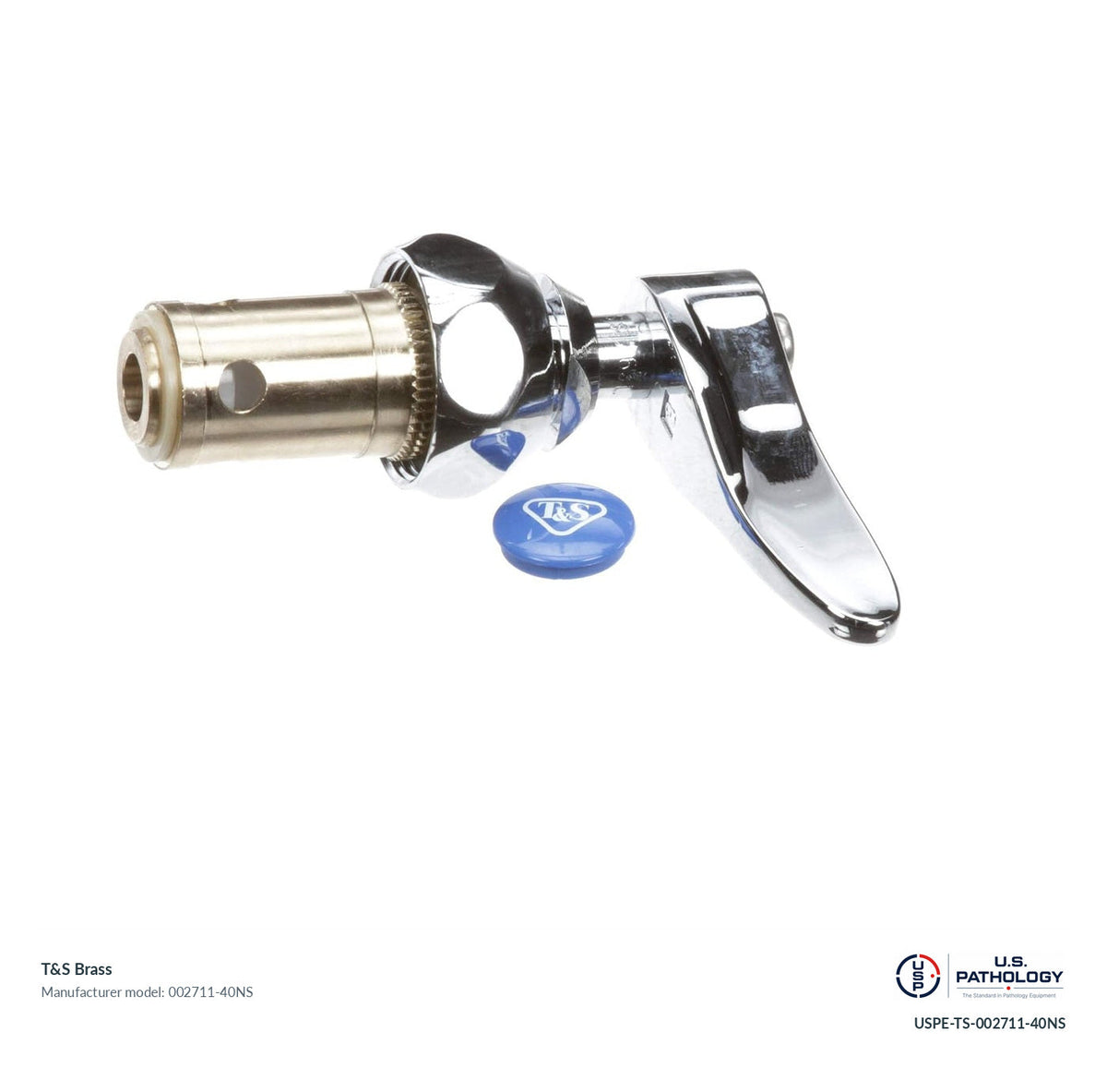 T&S Brass 002711-40NS Eterna cartridge with spring check; genuine T&S manufacturer reference; USPE catalog USPE-TS-002711-40NS