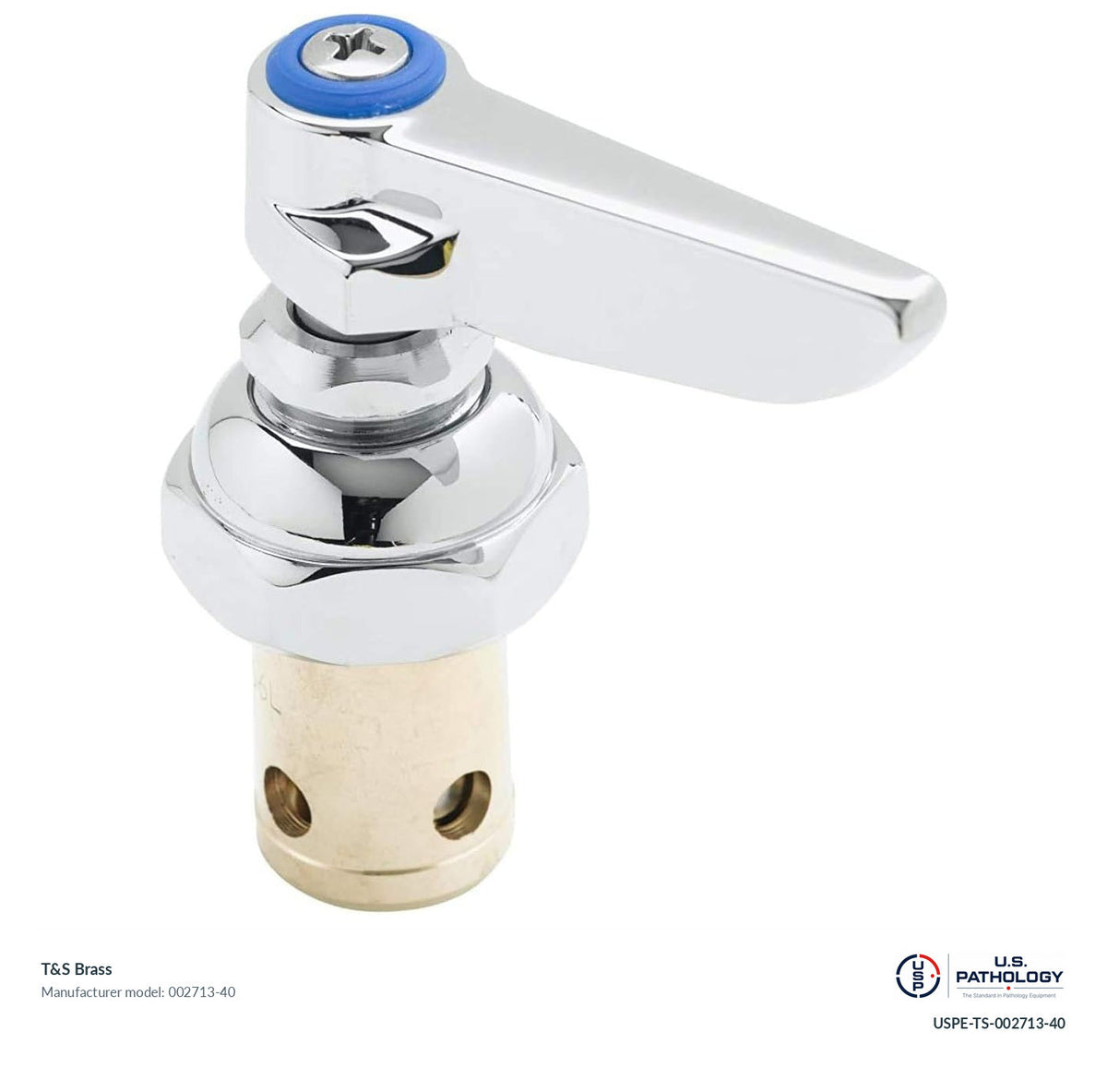 T&S Brass 002713-40 Cold-side spindle assembly; genuine T&S manufacturer reference; USPE catalog USPE-TS-002713-40