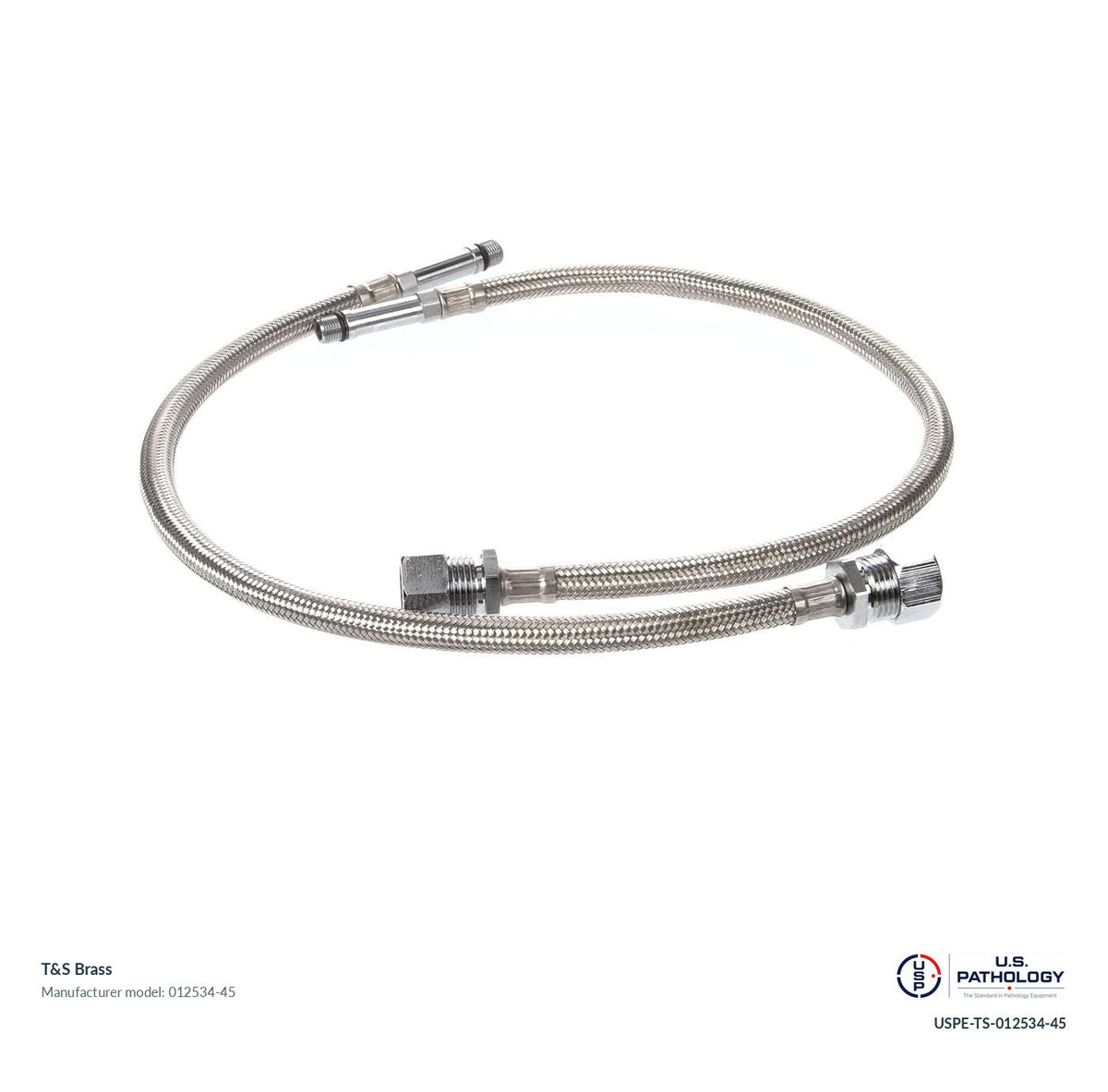 T&S Brass 012534-45 Flexible supply hose; genuine T&S manufacturer reference; USPE catalog USPE-TS-012534-45