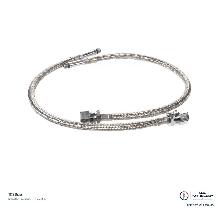 T&S Brass 012534-45 Flexible supply hose; genuine T&S manufacturer reference; USPE catalog USPE-TS-012534-45