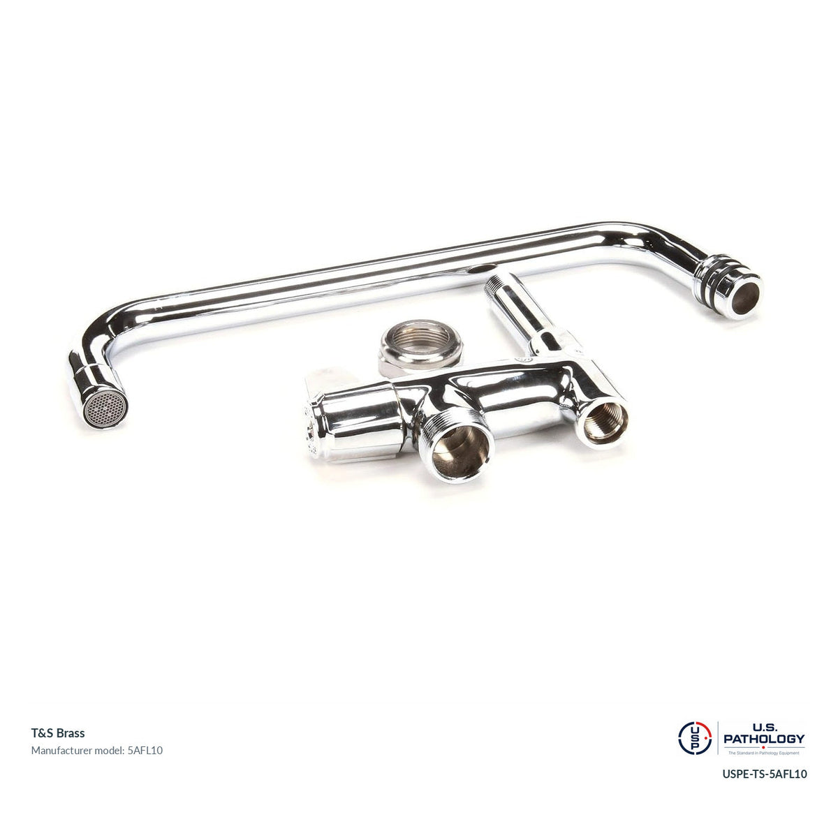 T&S Brass 5AFL10 Pre-rinse add-on faucet with swivel spout; genuine T&S manufacturer reference; USPE catalog USPE-TS-5AFL10