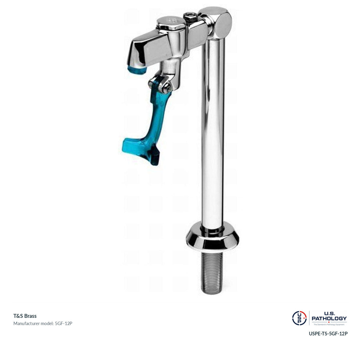 T&S Brass 5GF-12P Deck-pedestal glass filler; genuine T&S manufacturer reference; USPE catalog USPE-TS-5GF-12P