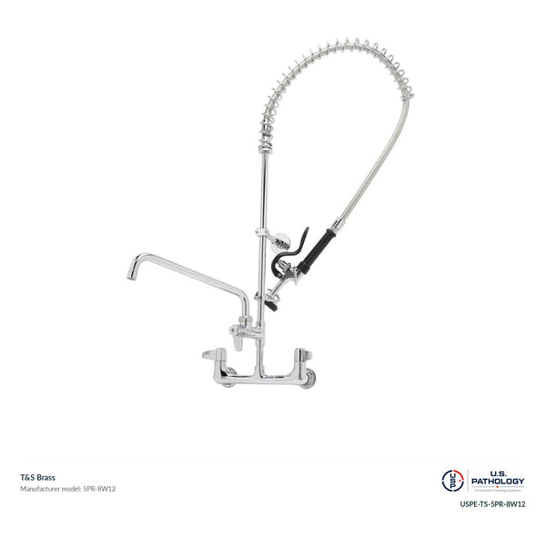 T&S Brass 5PR-8W12 Wall-mount pre-rinse base with add-on faucet