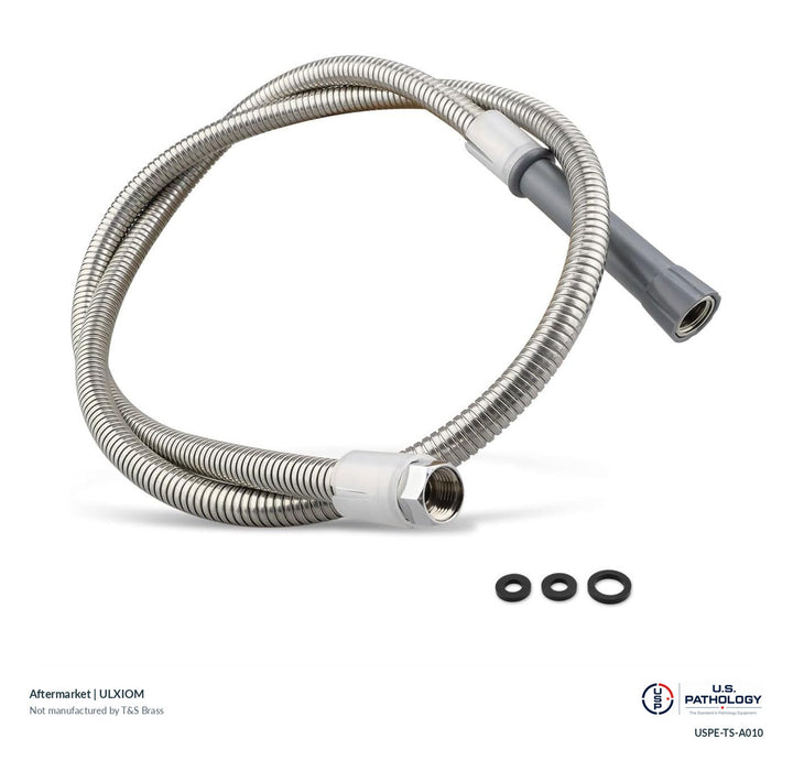 ULXIOM 68-inch pre-rinse hose with handle | Aftermarket; third-party aftermarket reference, not a T&S-manufactured product; USPE catalog USPE-TS-A010