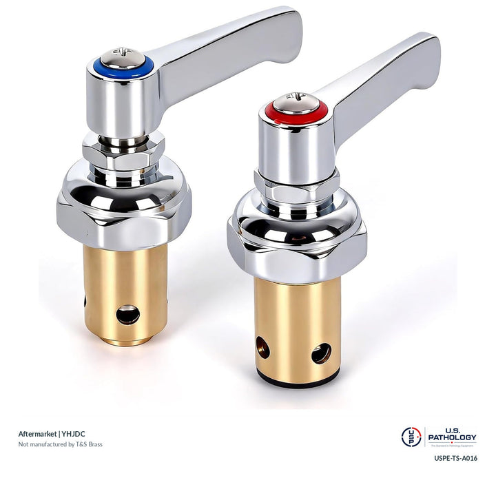 YHJDC Hot and cold handle stem assembly set | Aftermarket; third-party aftermarket reference, not a T&S-manufactured product; USPE catalog USPE-TS-A016