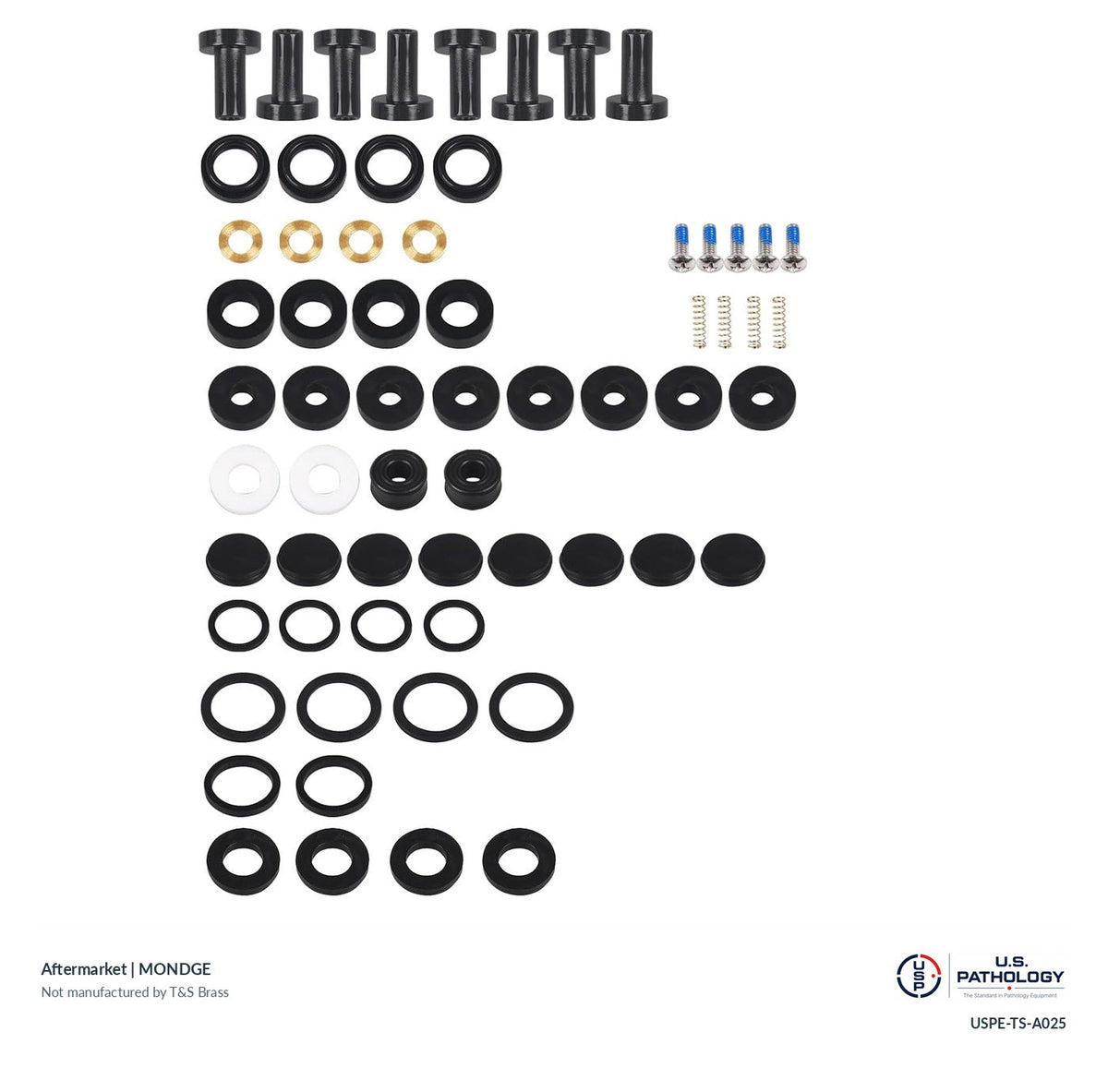 MONDGE Faucet washer repair kit | Aftermarket; third-party aftermarket reference, not a T&S-manufactured product; USPE catalog USPE-TS-A025
