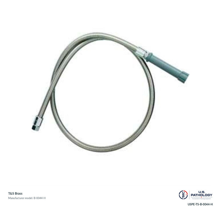 T&S Brass B-0044-H Flexible stainless steel hose; genuine T&S manufacturer reference; USPE catalog USPE-TS-B-0044-H