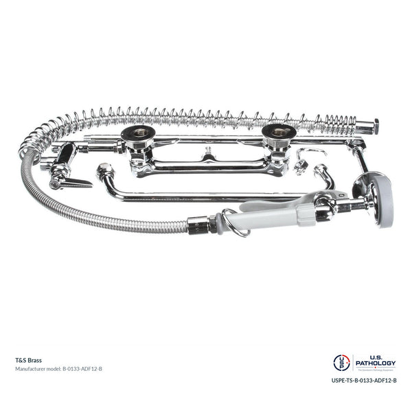T&S Brass B-0133-ADF12-B Wall-mount pre-rinse faucet with add-on faucet