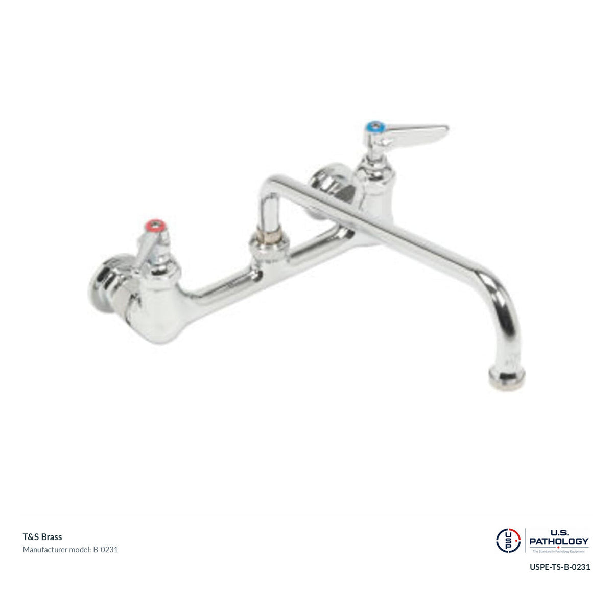 T&S Brass B-0231 Double pantry faucet; genuine T&S manufacturer reference; USPE catalog USPE-TS-B-0231