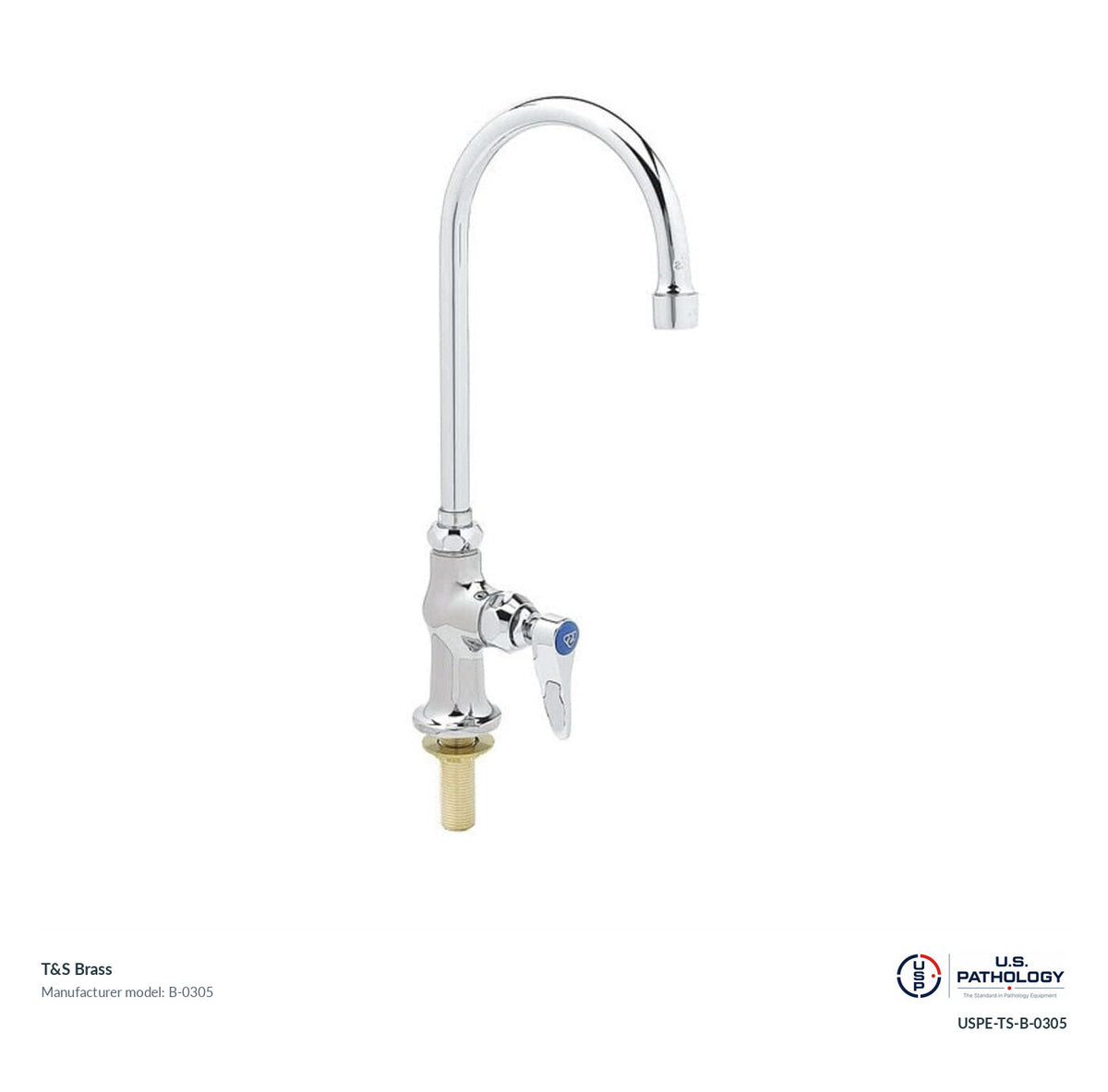 T&S Brass B-0305 Deck-mount single-temperature pantry faucet; genuine T&S manufacturer reference; USPE catalog USPE-TS-B-0305
