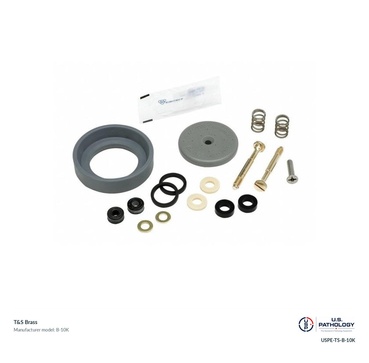 T&S Brass B-10K Spray valve repair kit; genuine T&S manufacturer reference; USPE catalog USPE-TS-B-10K
