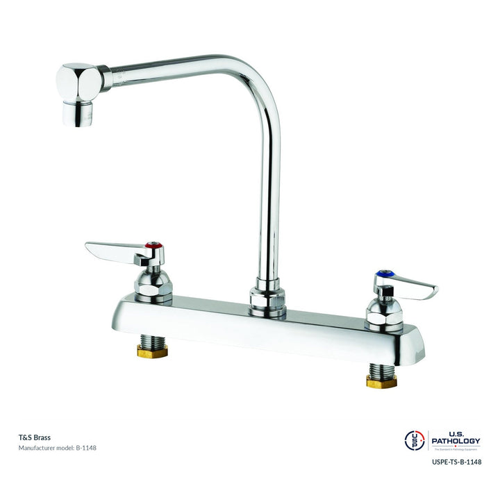 T&S Brass B-1148 Deck-mount workboard faucet; genuine T&S manufacturer reference; USPE catalog USPE-TS-B-1148