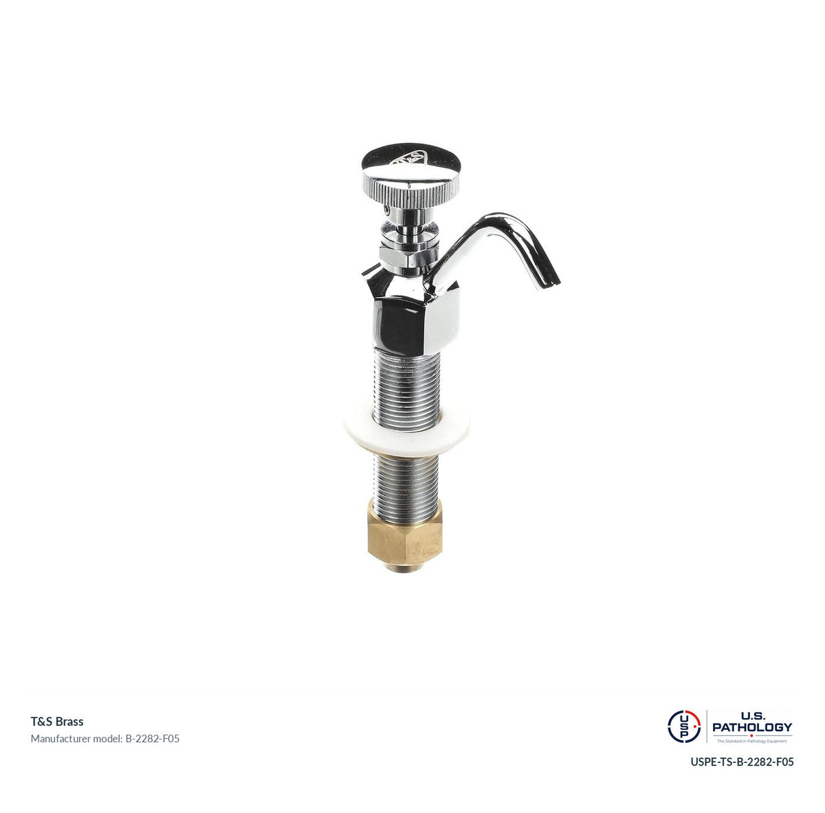 T&S Brass B-2282-F05 Flow-control dipperwell faucet; genuine T&S manufacturer reference; USPE catalog USPE-TS-B-2282-F05