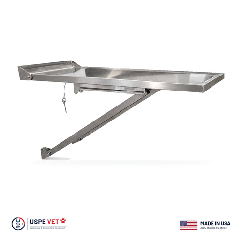 USPE Vet Wall-Mount Fold-Down Veterinary Exam Table – Model USPE-VET-WM45