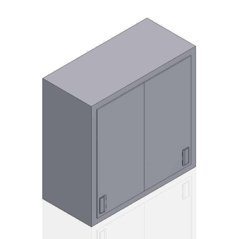 USPE 30-Inch Wall Cabinet, 30-Inch Tall, Double Door, Two sliding solid doors, model USPE-CW-W421