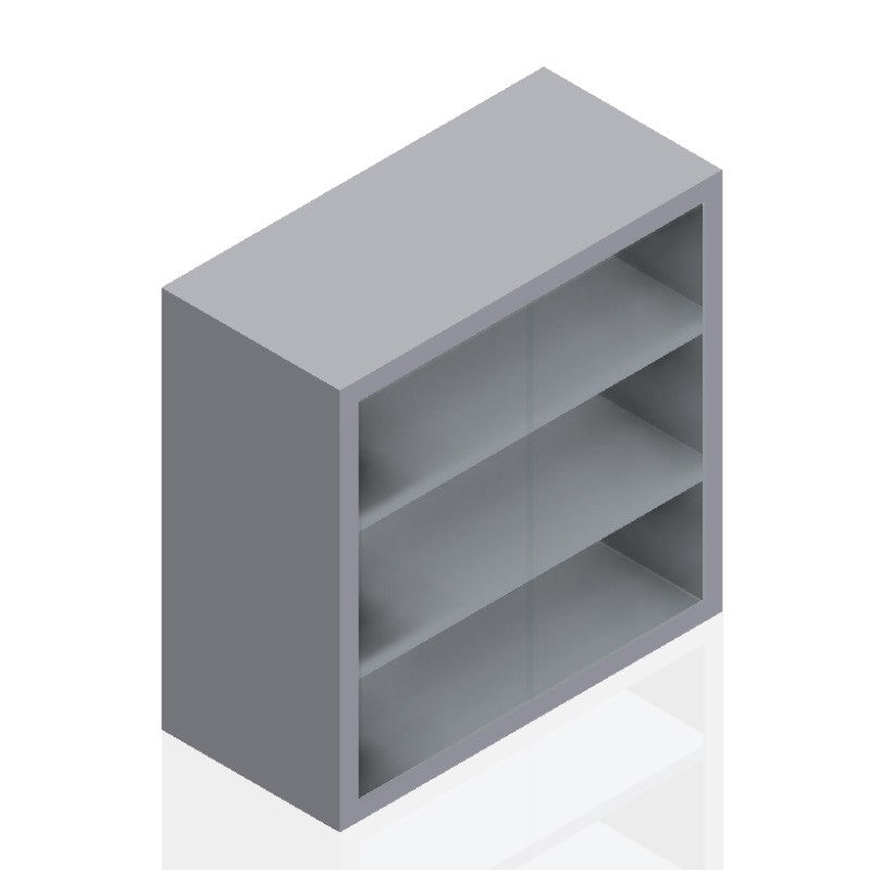 USPE 30-Inch Wall Cabinet, 30-Inch Tall, Double Door, Two sliding glass doors, model USPE-CW-W423