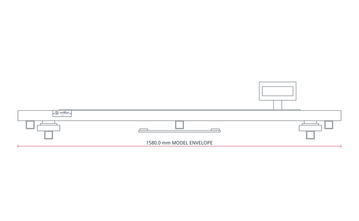USPE Lift Weighing Module, USPE-WSM, front view of original editable CAD geometry; unapproved design proposal, not a product photograph