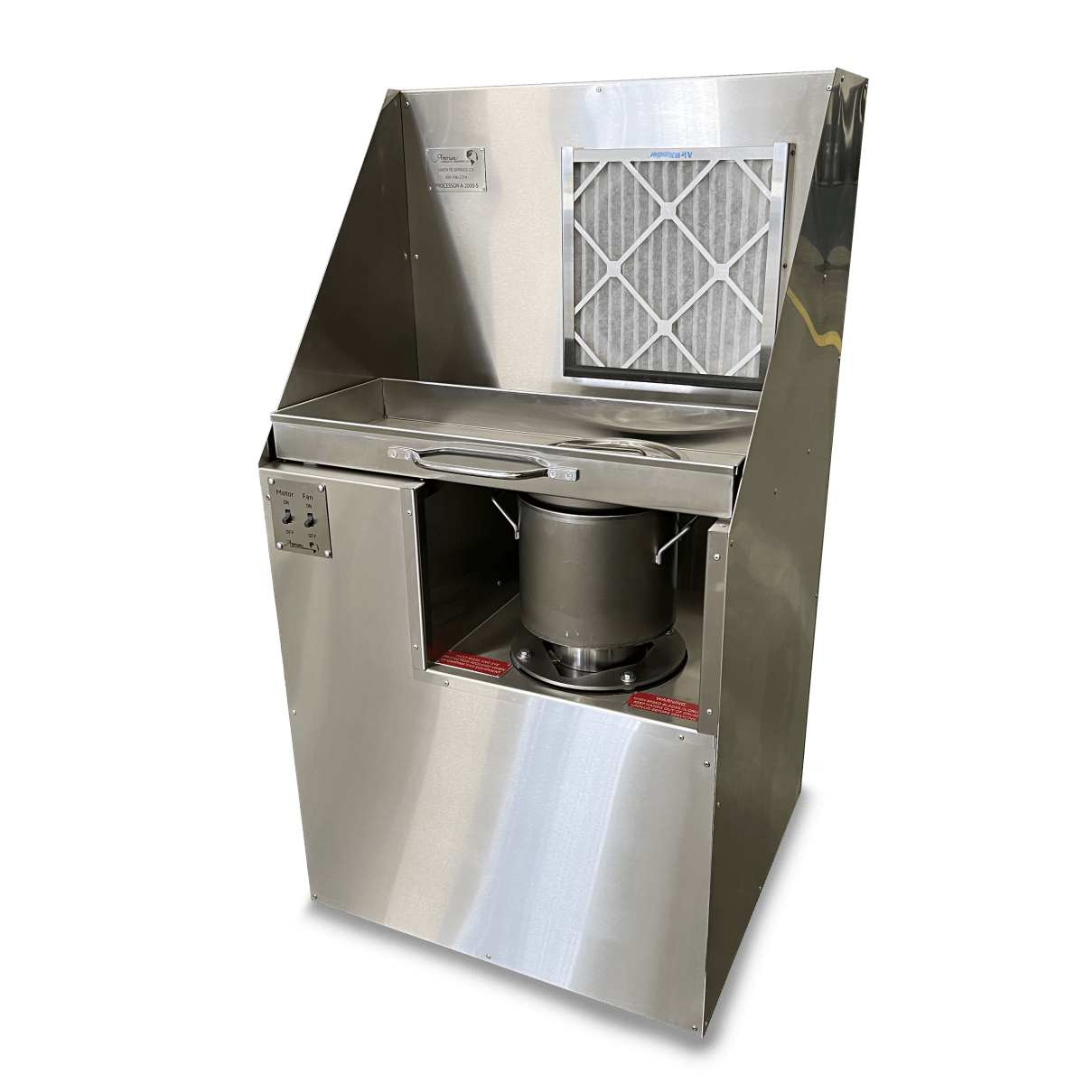 Ventless Cremains Processor Station Model 1030-2KS, bone reduction workstation for crematory operations