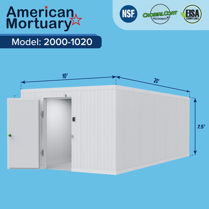 10x18 walk-in mortuary cooler digital temperature controller, OSHA DOE UL EPA compliance