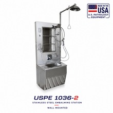 Wall Mount Embalming Service Station Model 1036-2 | Stainless Steel Autopsy Sink | American Mortuary Equipment