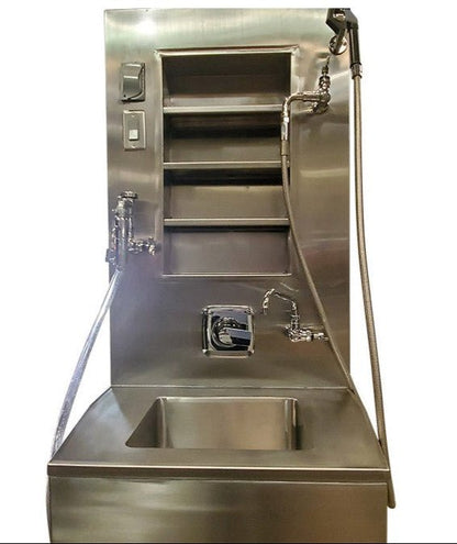 Wall Mounted Embalming Service Station – 1036 - 2 - American Mortuary Coolers & Equipments