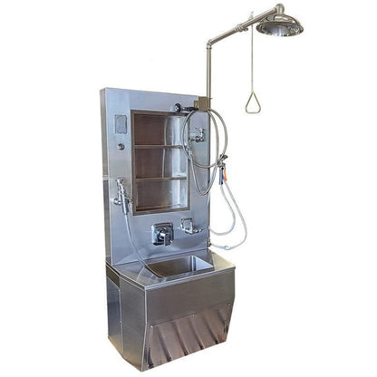 Wall Mounted Embalming Service Station – 1036 - 2 - American Mortuary Coolers & Equipments